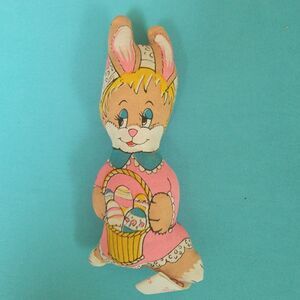 Vintage Easter Unlimited Pink Bunny Rabbit Plush Taiwan Stuffed Animal Pets 9"